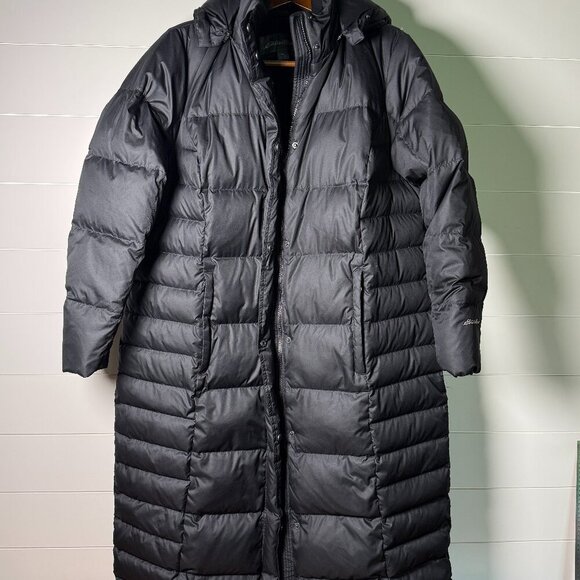 Eddie Bauer Women’s Lodge Down Duffle Coat 2X Black - Picture 1 of 14
